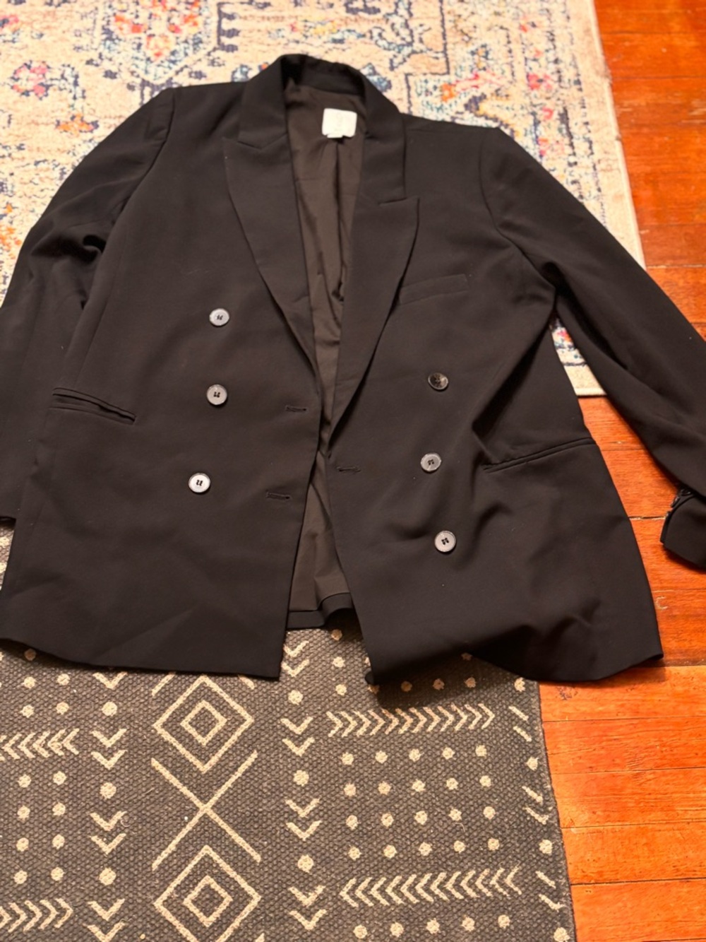 Joie Black Double-Breasted Blazer